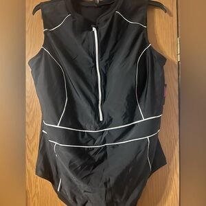 Zip-Up Top bathing suit